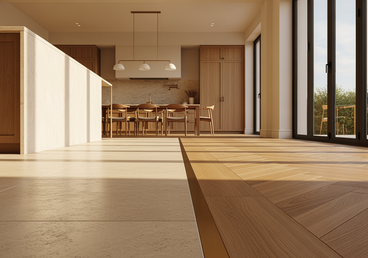 Modern Southern kitchen flooring options: hardwood, tile, concrete & more