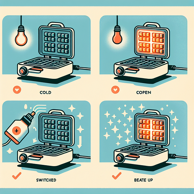 Preheating a waffle iron