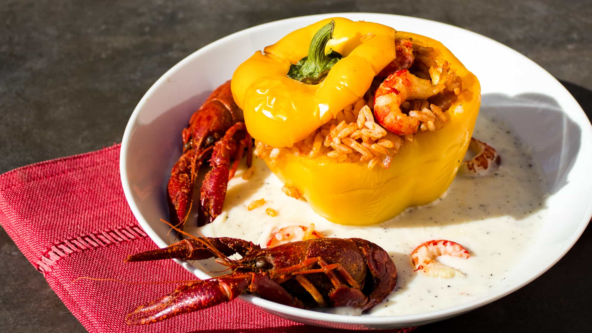 Crawfish Étouffée Stuffed Peppers