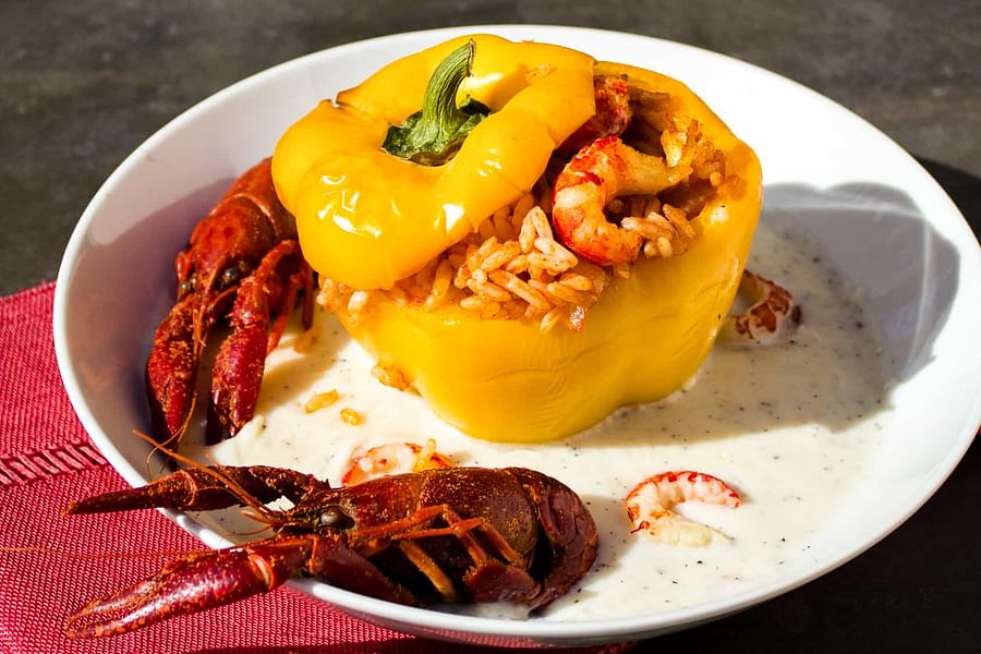 Crawfish Étouffée Stuffed Peppers