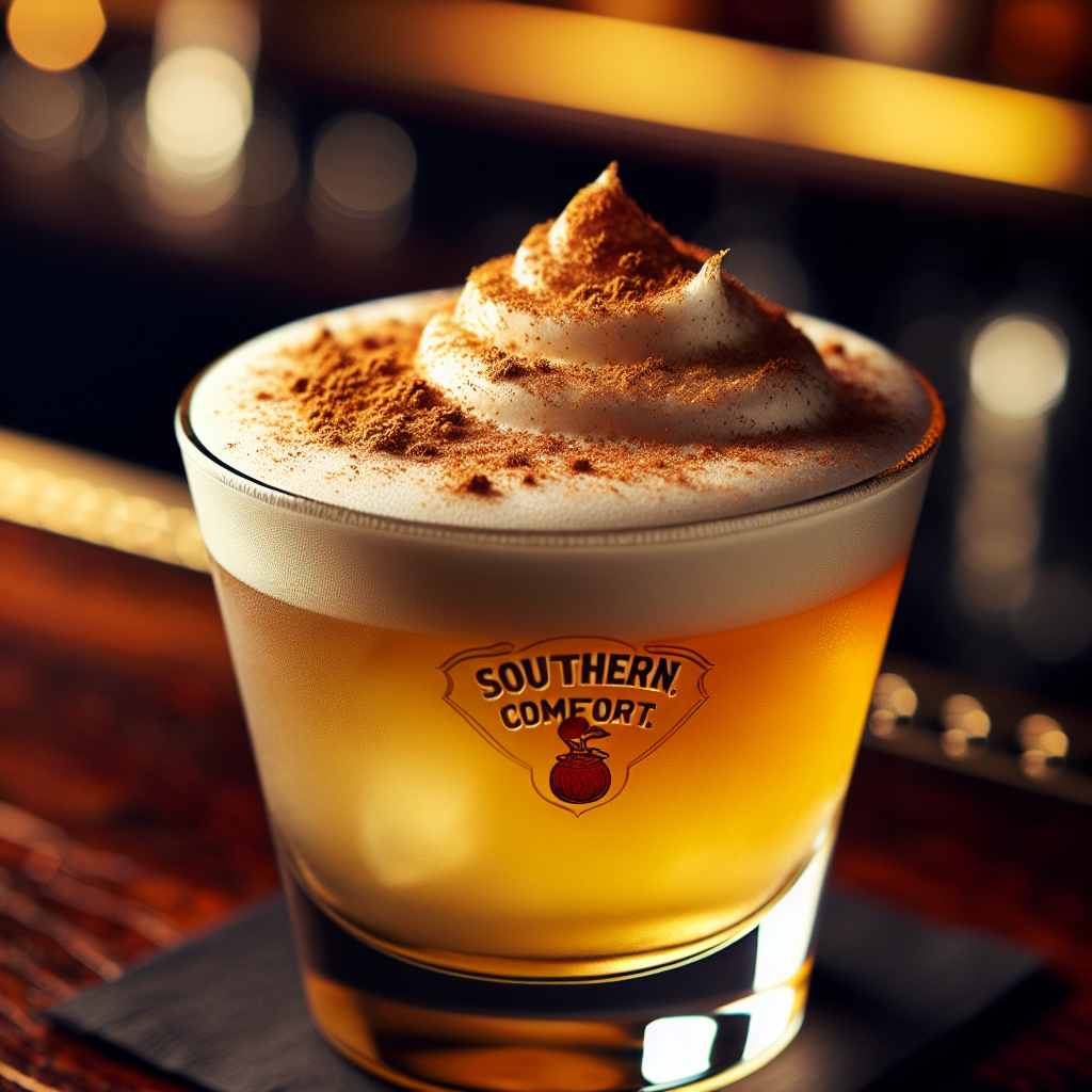 Southern Comfort flip cocktail