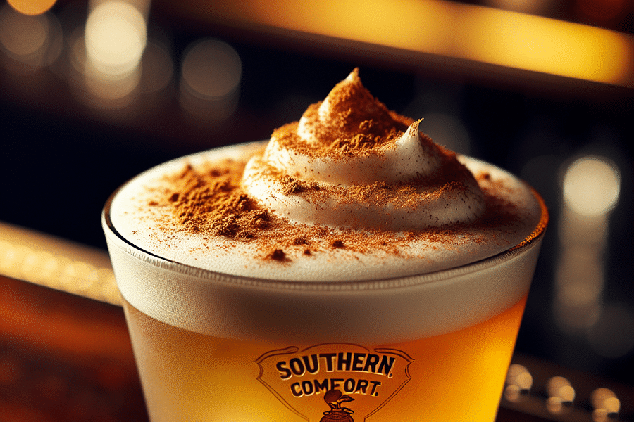 Southern Comfort flip cocktail