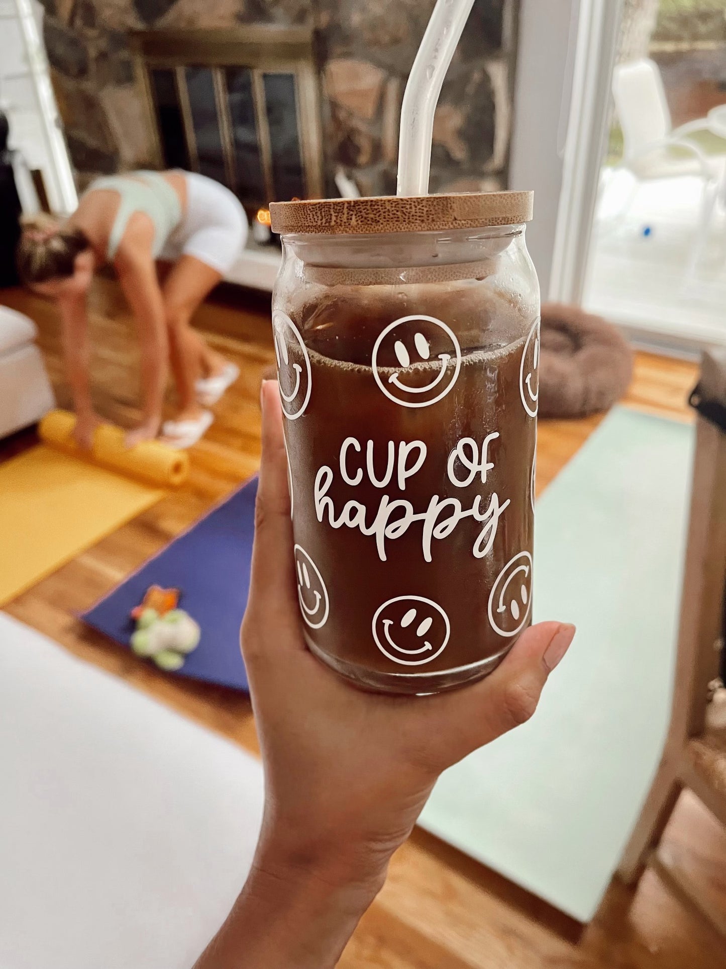 Iced coffee in glass
